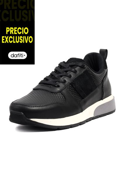 Tenis Cuero Hombre Negro VillabonR VL-3035