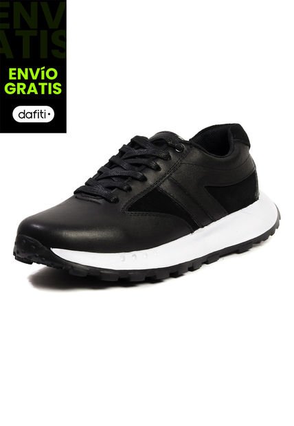 Tenis Moda Cuero Hombre Negro VillabonR VA-3015