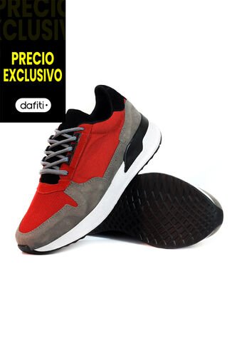 Tenis Hombre VillabonR VTH-3037 Rojo Gris VillabonR