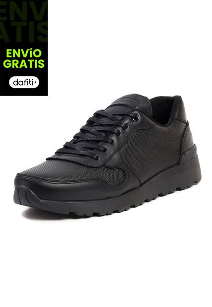 Tenis Moda Cuero Hombre Negro VillabonR VP-3037
