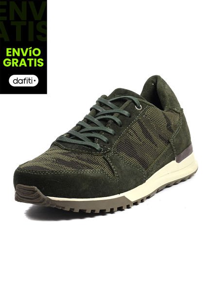 Tenis Moda Cuero Hombre Verde VillabonR VK-3032