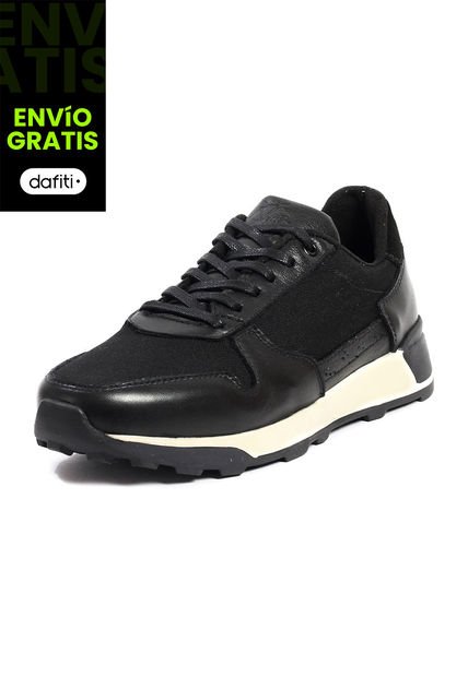 Tenis Moda Cuero Hombre Negro VillabonR VK-3030