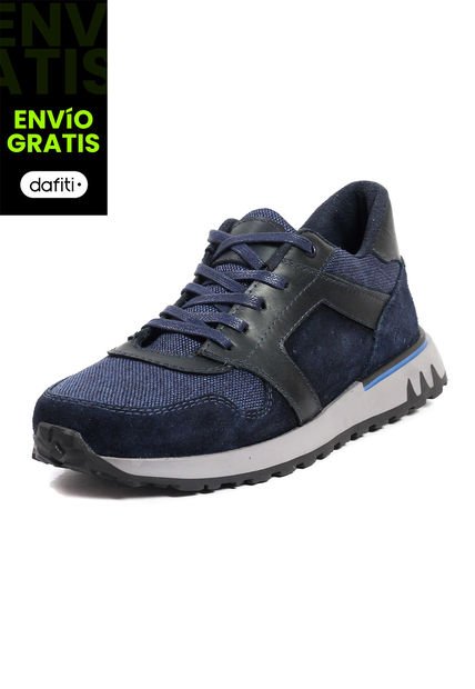 Tenis Moda Cuero Hombre Azul VillabonR VE-3031
