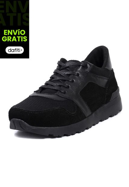 Tenis Moda Cuero Hombre Negro VillabonR VE-3030
