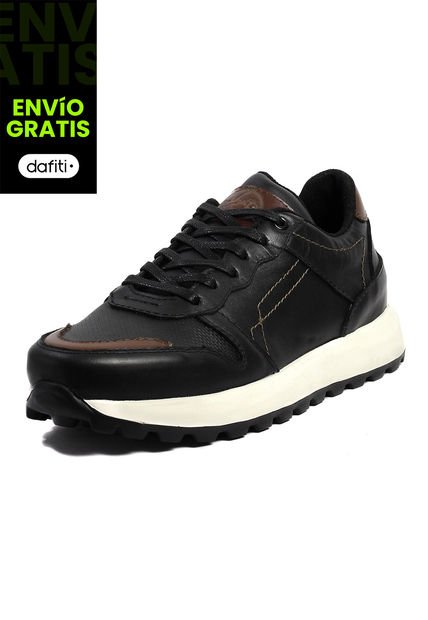 Tenis Cuero Hombre Negro VillabonR VD-3032