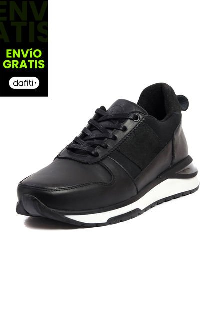 Tenis Cuero Hombre Negro VillabonR VL-3037