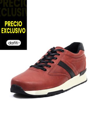 Tenis Cuero Hombre Rojo VillabonR VA-3012 VillabonR