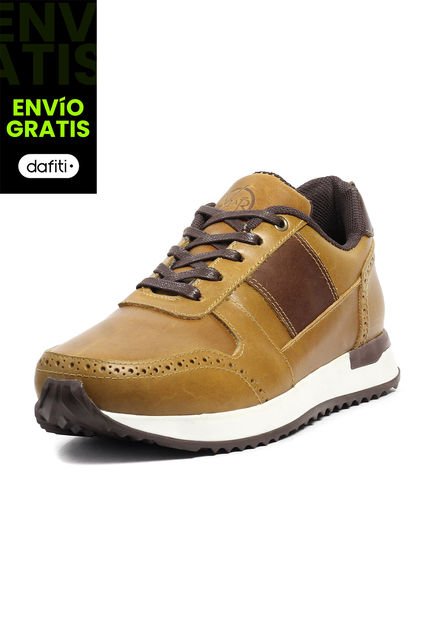 Tenis Cuero Hombre Miel VillabonR VL-3034