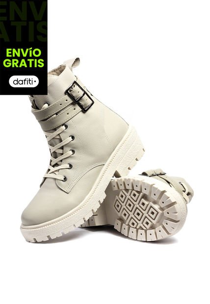 Botas Cuero Mujer Beige VillabonR VDM-5055 Correas