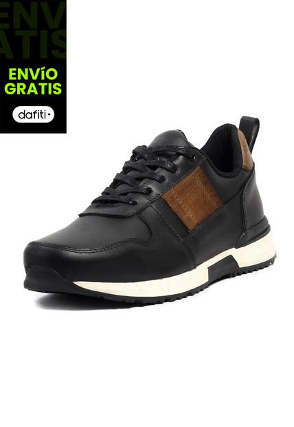 Tenis Cuero Hombre Negro VillabonR VL-3036