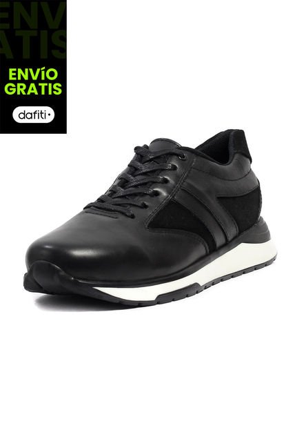 Tenis Cuero Hombre Negro VillabonR VA-3013