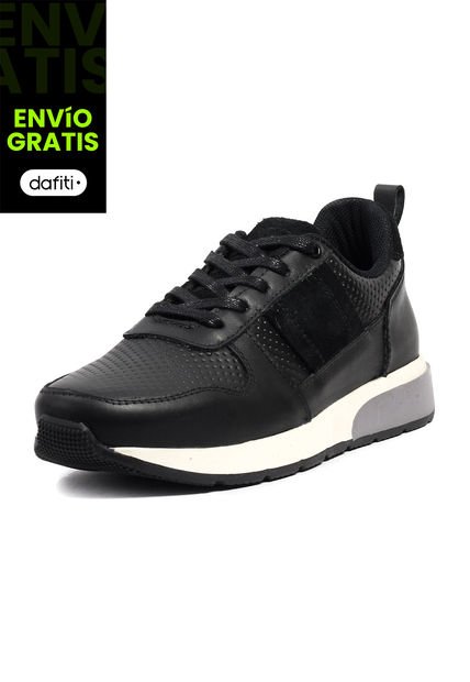 Tenis Cuero Hombre Negro VillabonR VL-3035