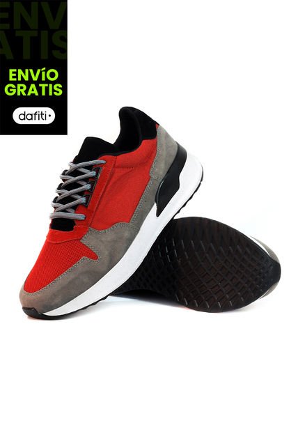 Tenis Hombre VillabonR VTH-3037 Rojo Gris