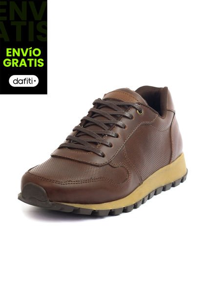 Tenis Hombre Cuero Cafe VillabonR VP-3031C-A