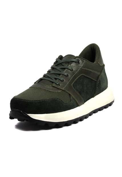 Tenis Moda Cuero Hombre Verde VillabonR VE-3033