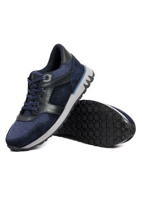 Tenis Moda Cuero Hombre Azul VillabonR VE-3031