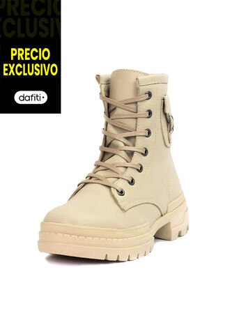 Botin Cuero Mujer Beige VillabonR VDM-5055 VillabonR
