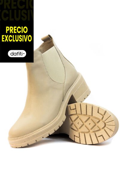 Botín Cuero Beige VillabonR VSH-5005