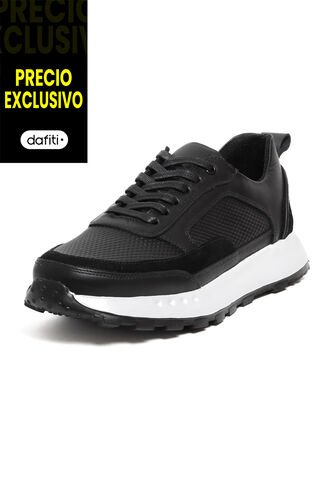 Tenis Cuero Negro VillabonR VTS-8040 VillabonR