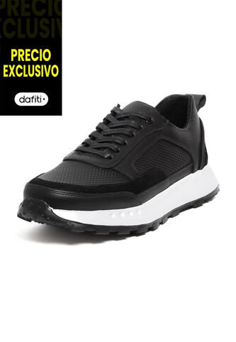 Tenis Cuero Negro VillabonR VTS-8042 VillabonR