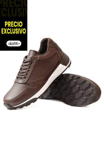 Tenis Cuero Hombre Cafe VillabonR VBT-3021 VillabonR
