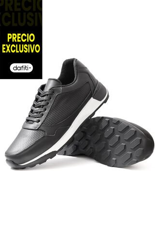 Tenis Cuero Hombre Negro VillabonR VBT-3020 VillabonR
