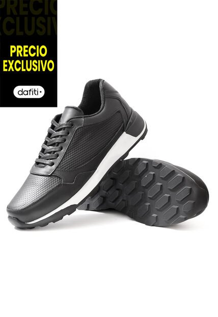 Tenis Cuero Hombre Negro VillabonR VBT-3020