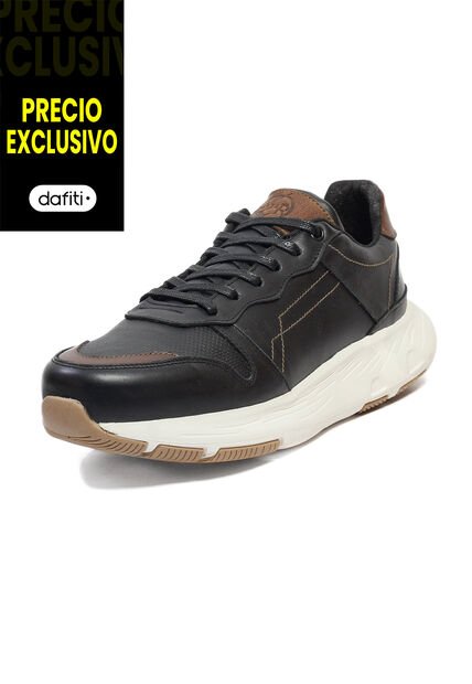 Tenis Cuero Hombre Negro VillabonR VD-3034