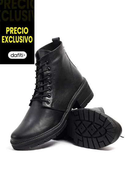Botines Cuero Mujer Negro VillabonR VRB-3035