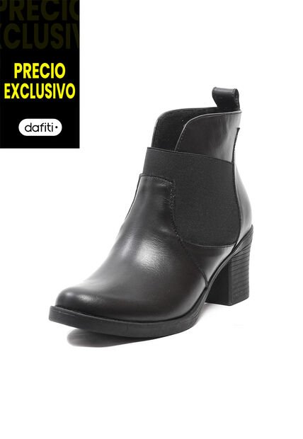 Botines Cuero Mujer Negro VillabonR VBC-5005