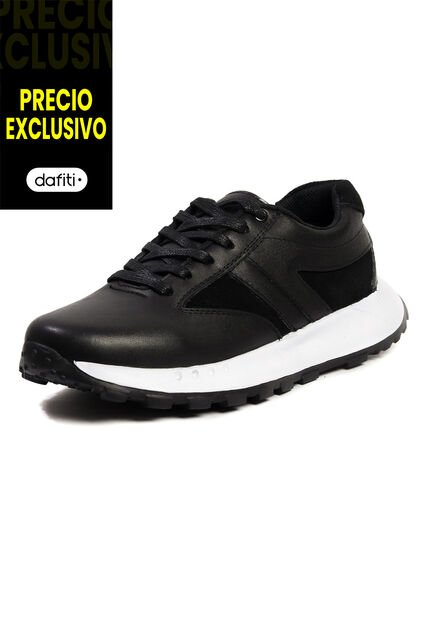 Tenis Moda Cuero Hombre Negro VillabonR VA-3015