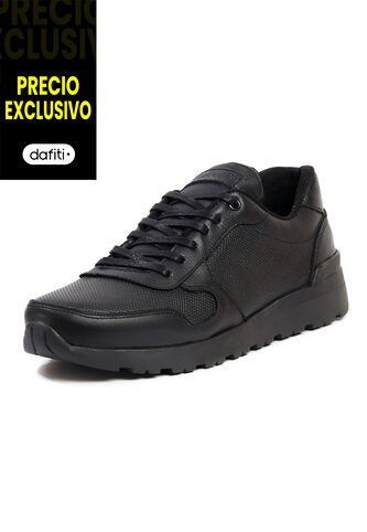 Tenis Moda Cuero Hombre Negro VillabonR VP-3037 VillabonR