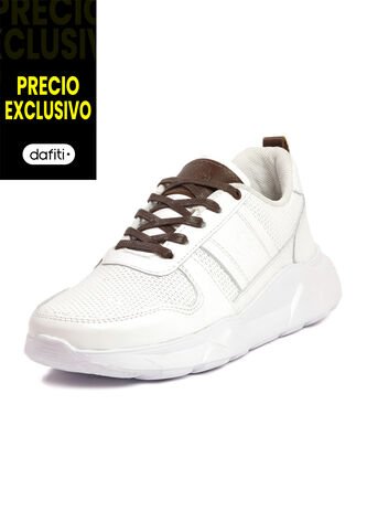 Tenis Moda Cuero Hombre Blanco VillabonR VL-3038 VillabonR