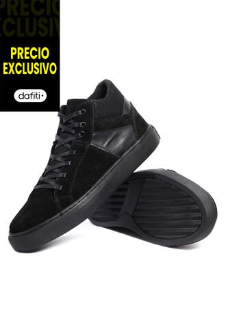 Teni Bota Moda Cuero Hombre Negro VillabonR VF-3032 VillabonR