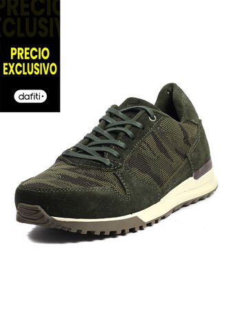 Tenis Moda Cuero Hombre Verde VillabonR VK-3032 VillabonR