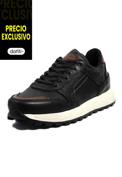 Tenis Cuero Hombre Negro VillabonR VD-3032