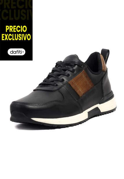 Tenis Cuero Hombre Negro VillabonR VL-3036