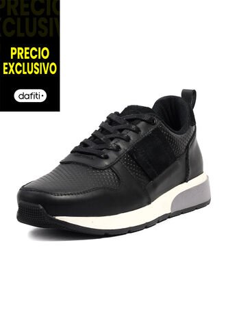 Tenis Cuero Hombre Negro VillabonR VL-3035 VillabonR