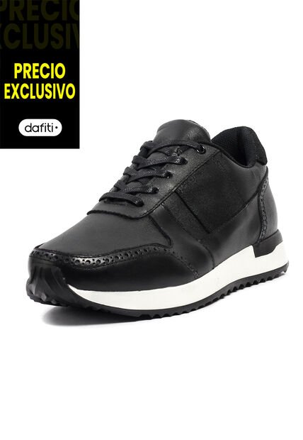 Tenis Cuero Hombre Negro VillabonR VL-3033