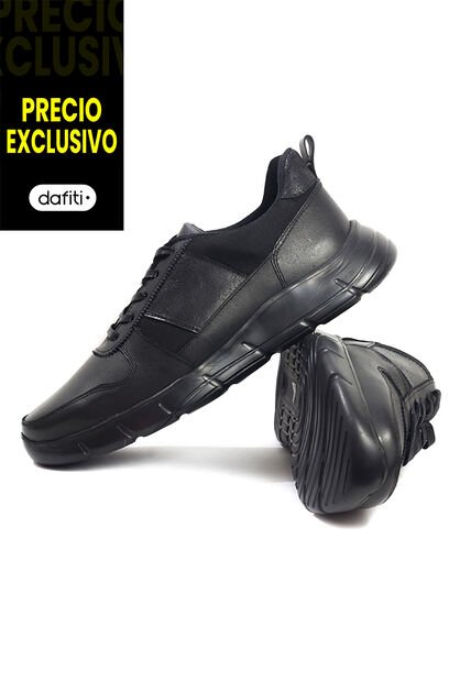 Tenis Cuero Hombre Negro VillabonR VL-3032C-A