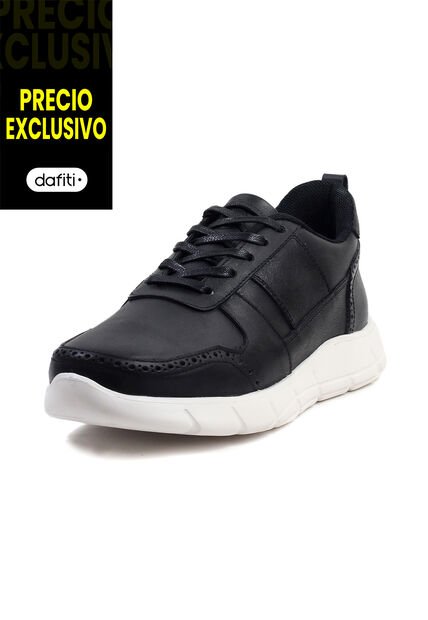 Tenis Cuero Hombre Negro VillabonR VL-3030C-A