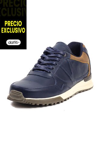 Tenis Hombre Cuero Azul VillabonR VA-3009C-A VillabonR