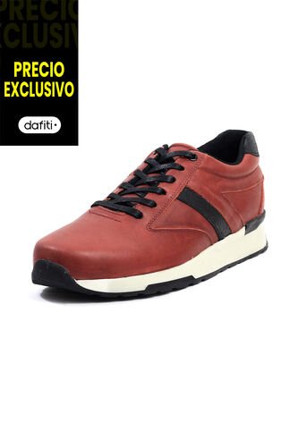 Tenis Cuero Hombre Rojo VillabonR VA-3012 VillabonR