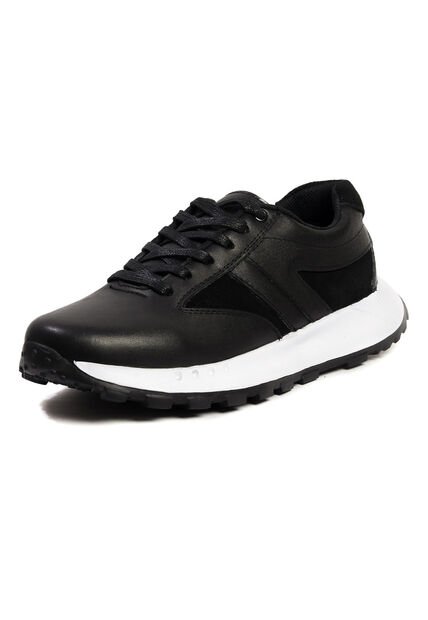 Tenis Moda Cuero Hombre Negro VillabonR VA-3015