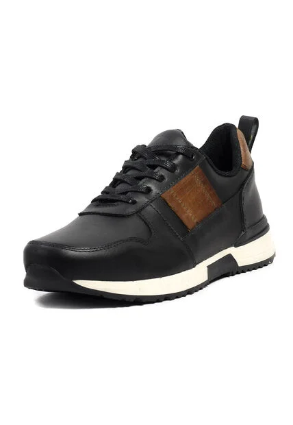 Tenis Cuero Hombre Negro VillabonR VL-3036