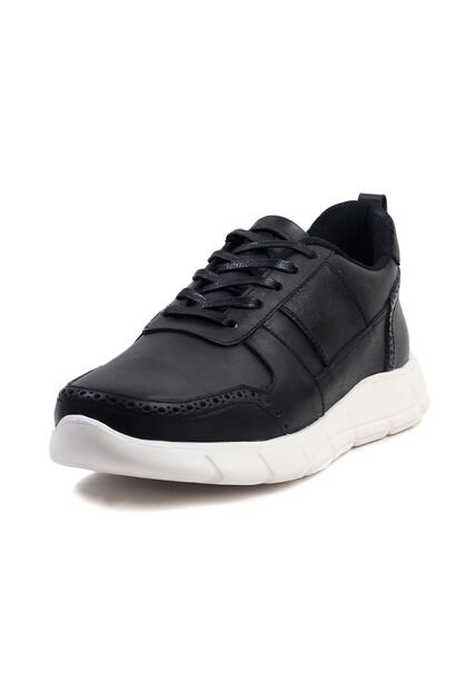 Tenis Cuero Hombre Negro VillabonR VL-3030C-A