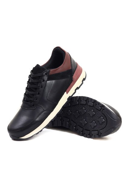 Tenis Cuero Hombre Negro VillabonR VO-3030