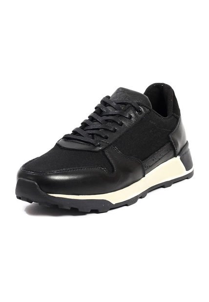 Tenis Moda Cuero Hombre Negro VillabonR VK-3030
