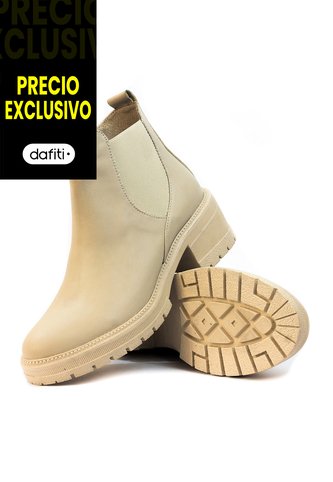 Botín Cuero Beige VillabonR VSH-5005 VillabonR
