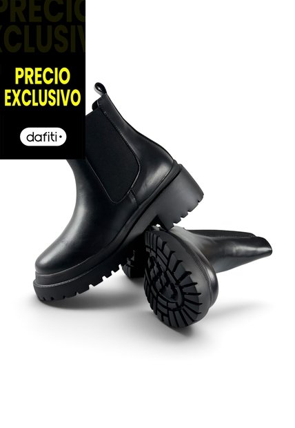 Botines Cuero Mujer Negro VillabonR VMY-9035
